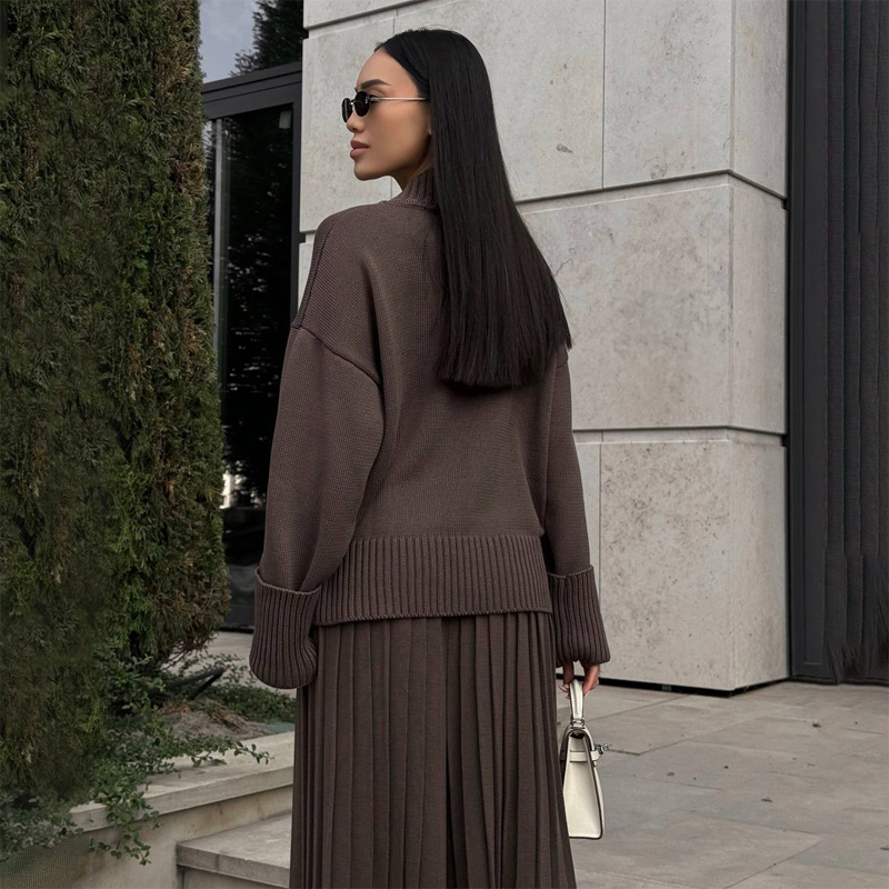 🔥Limited-time offer: 50% off-Women's Elegant High-Neck Knit Set