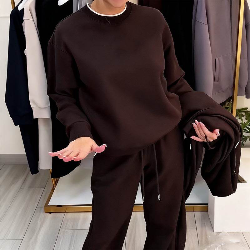 🔥New Arrival 50% Off-Women's Fashion Round Neck Tops & Pants 2-Piece Set