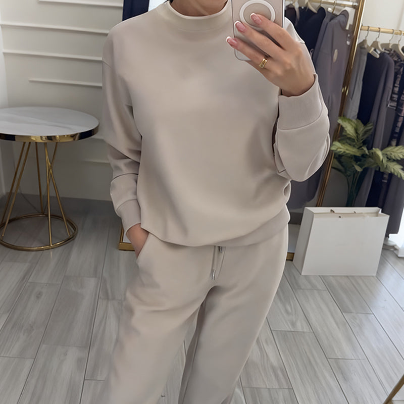 🔥New Arrival 50% Off-Women's Fashion Round Neck Tops & Pants 2-Piece Set
