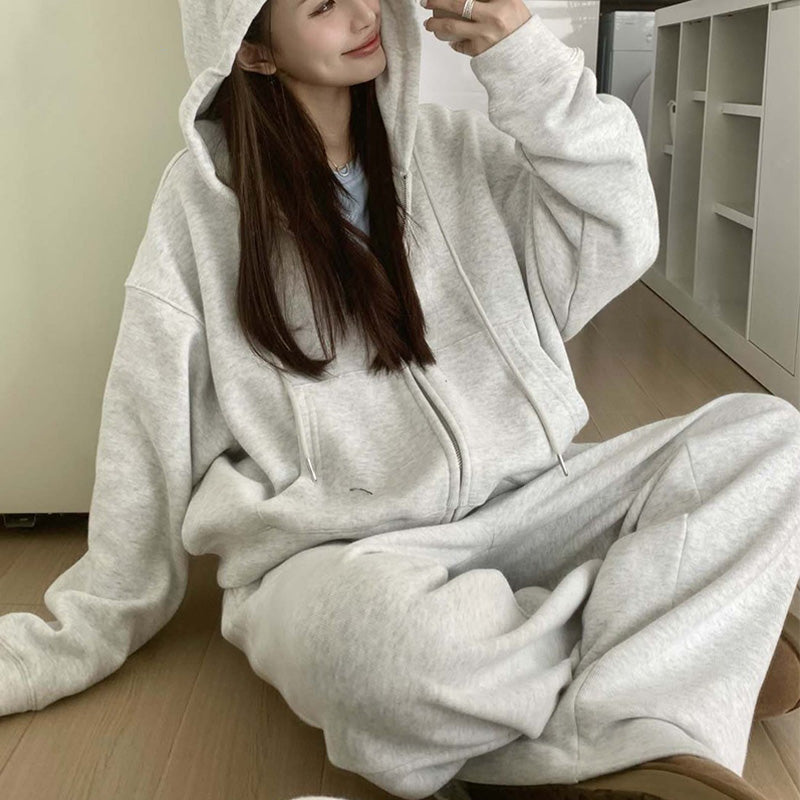Women's Fashionable Hoodie and Jogger Two-Piece Set
