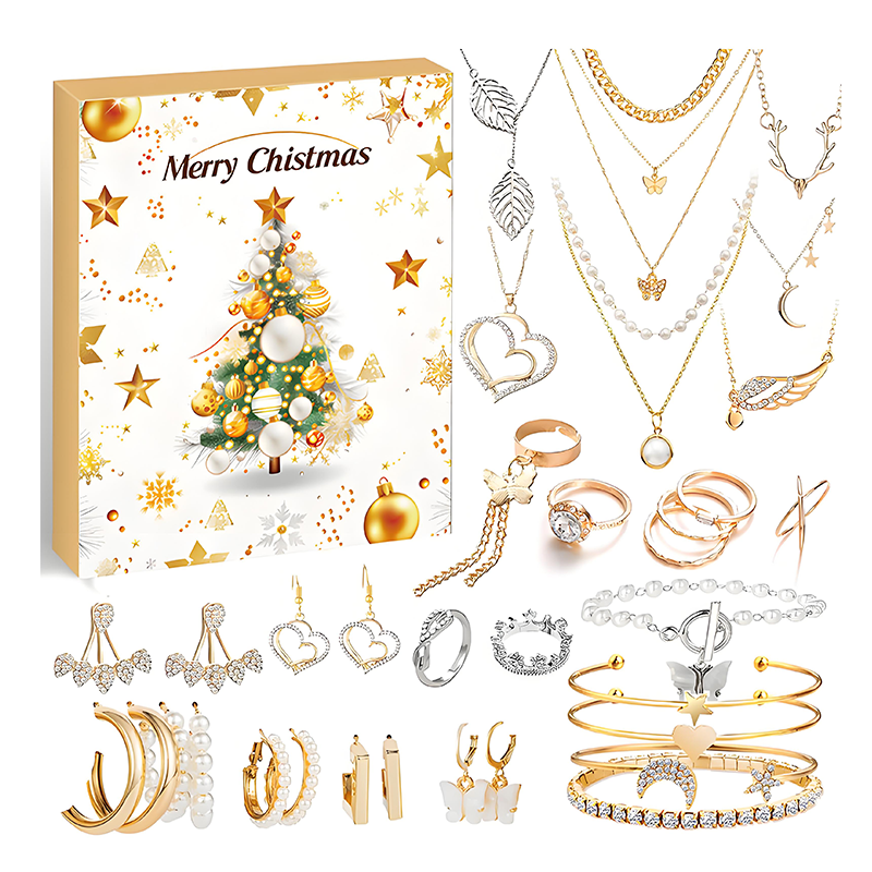 24-Grid Christmas Jewelry Set