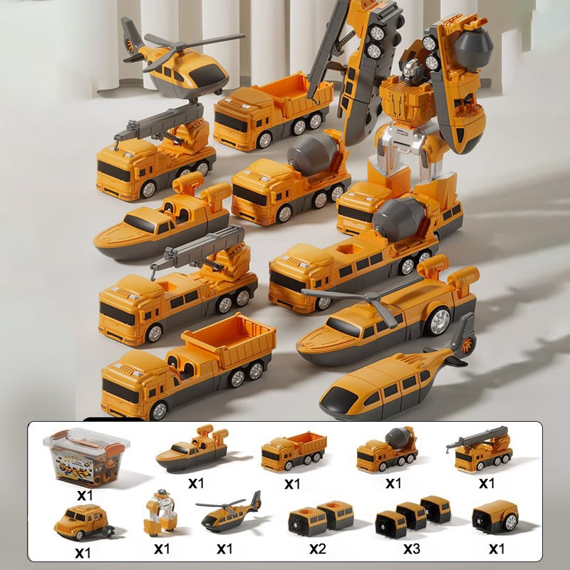 🚁Magnetic Transform Engineering Car Assembled Toys