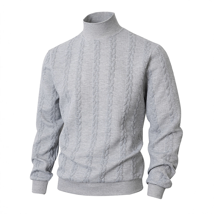 ❄️ Cold-Weather Comfort | Men's Jacquard High-Neck Thermal Knit Sweater