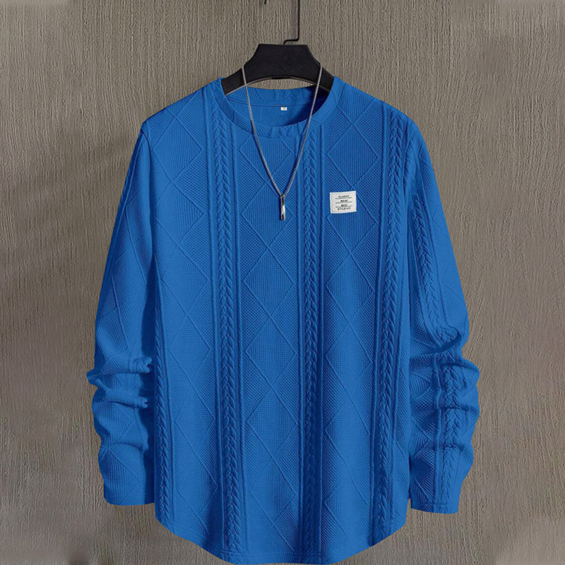 🔥Hot Sale Offers-Men's Textured Crew Neck Sweatshirt