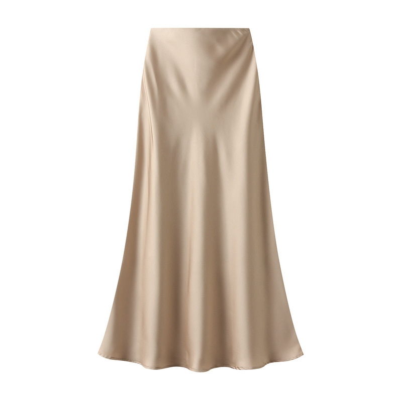 🔥Hot Sale Deals-Women's Lustrous High-Waist Satin Skirt