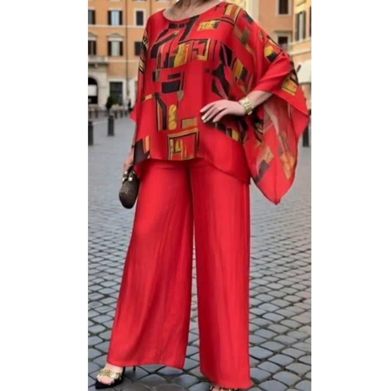 🔥Hot Sale Deals-Women's Printed Top & Pants 2-Piece Set