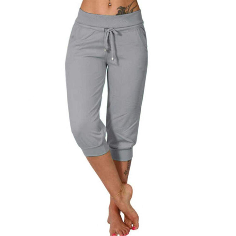 ☁️ All-Day Comfort | Women's Adjustable Drawstring Capri Jogger Pants
