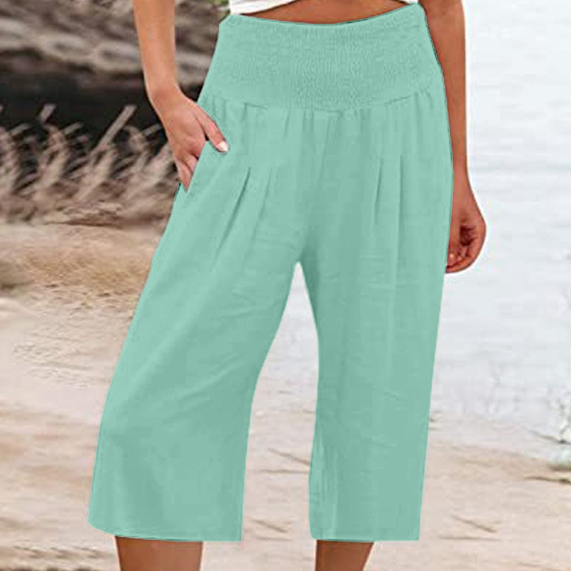 New Arrivals & Special Offers🍂Lightweight Elastic Waist Crop Pants for Women