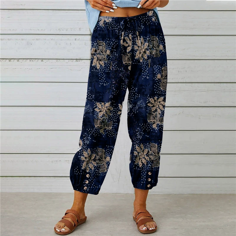 💥New Arrivals & Special Offers-Vintage Floral High-Waist Jogger Pants