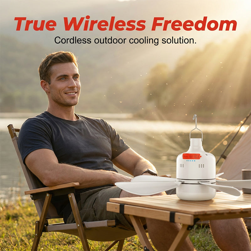 🔥Hot Deals-2-in-1 Wireless Camping Fan & Light