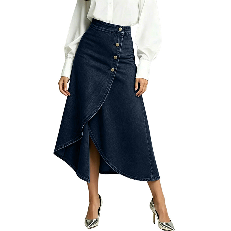 ⌛Limited-time offer-Women's High-Waist Irregular Denim Skirt