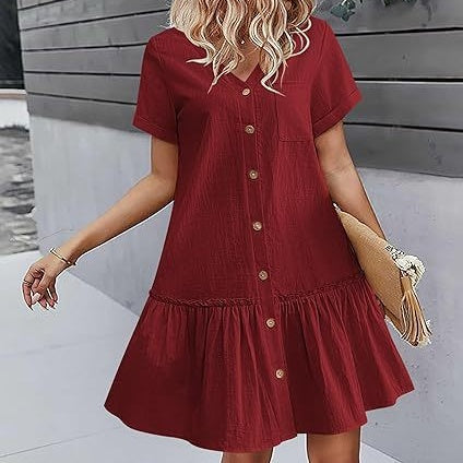 ⌛Limited-Time Offer-Casual Cotton Linen Dress