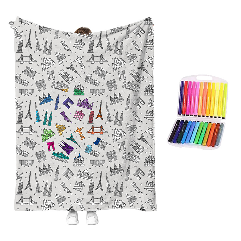 ⌛Limited-Time Offer-Creative Cozy Coloring Blanket Kit