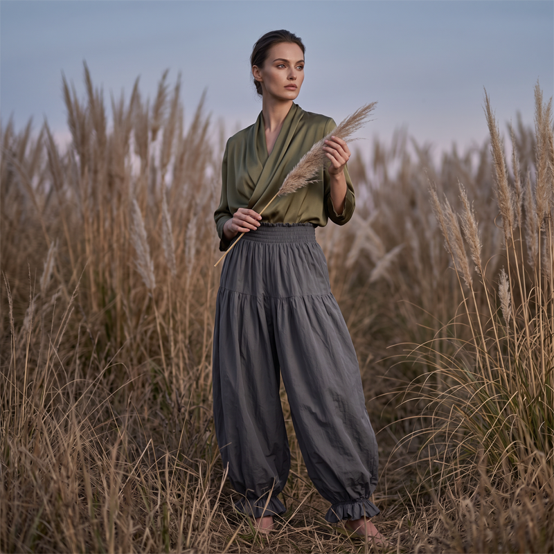 ⌛Limited-Time Offer-Women's Casual Ruffle Hem Lantern Pants