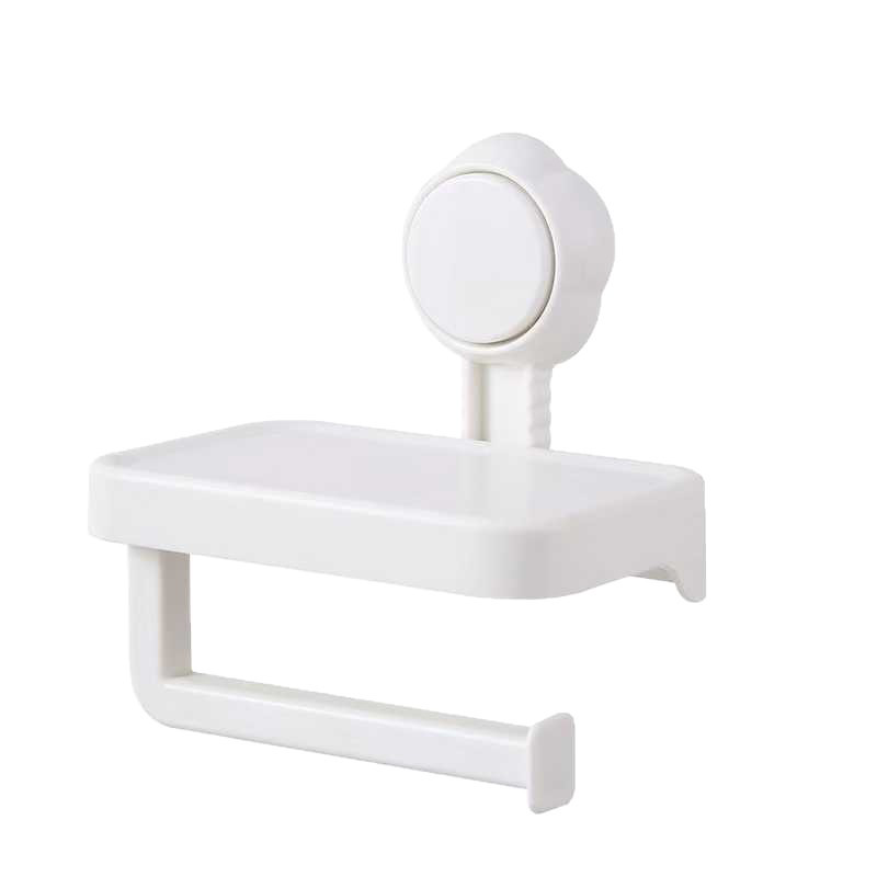 ⌛Limited-Time Offer-Suction Cup Paper Roll Holder with Storage Tray