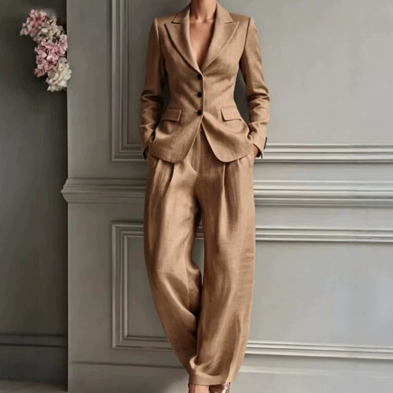 ⌛Fall Collection Launch Sale-Women's Casual Blazer & Trousers 2-Piece Suit