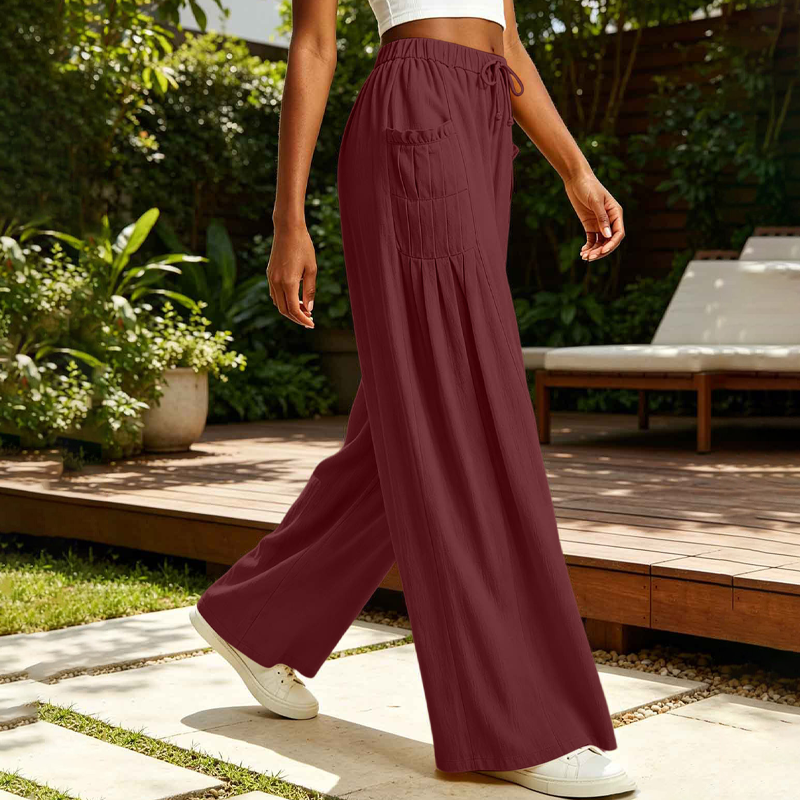 โ๏ธ๐ Wide-Leg Cotton Linen Pants โ Versatile Pairing for Work, Weekends & Travel
