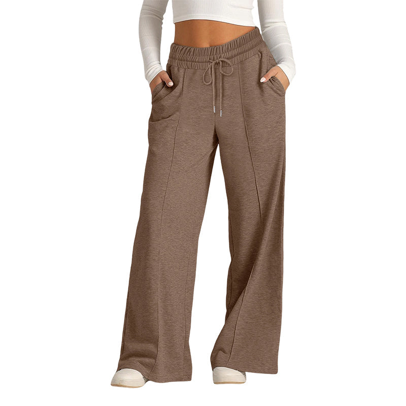 🍁New Fall Collection-Women's Casual Wide-Leg Pants with Drawstring Elastic