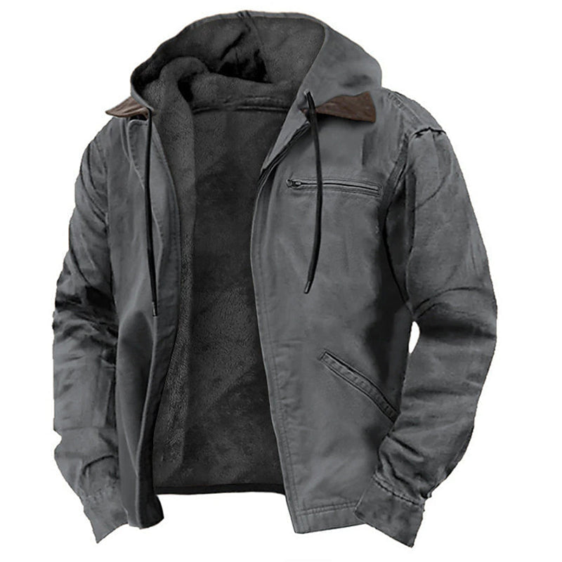 ⌛Limited-Time Offer-Men's Warm Hooded Work Jacket