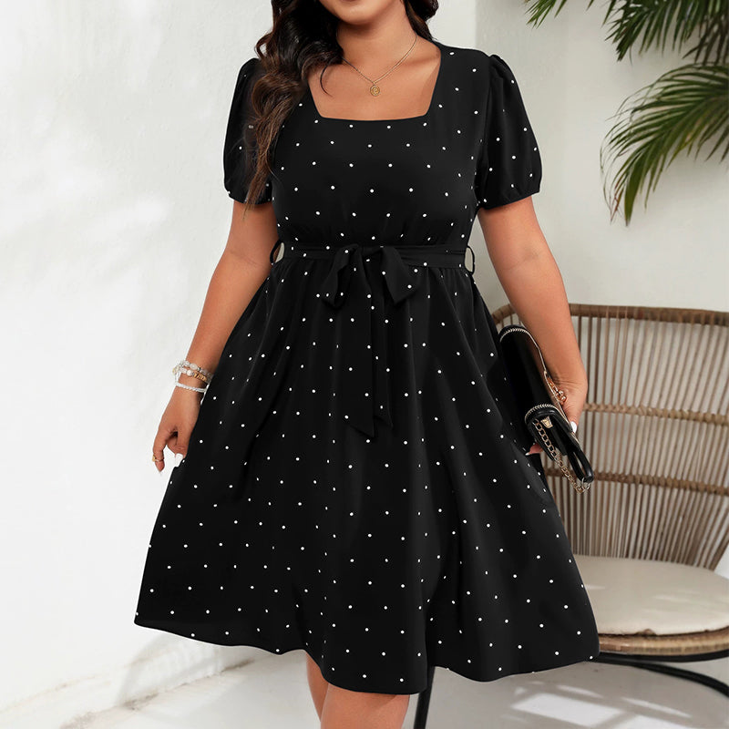 ⌛Limited-Time Offer-Women's Plus Size Polka Dot Dress