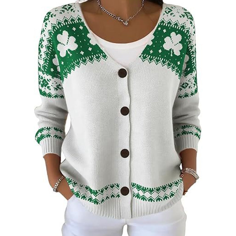 ⌛Limited-Time Offer-Women's V Neck Button Knit Cardigan