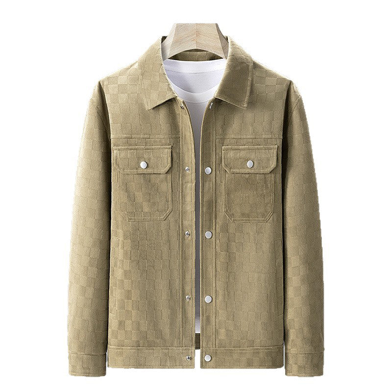 ๐ LIMITED-TIME 50% OFF! โจ Men's Faux Suede Checkerboard Jacket