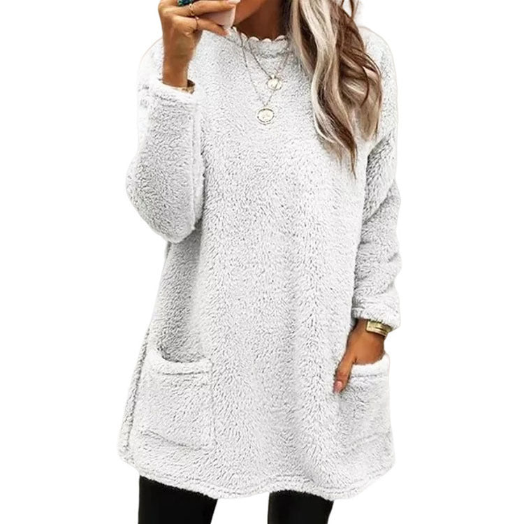 🍂Limited-Time Offer ☁️Women's Warm Crew Neck Long Sleeve Top