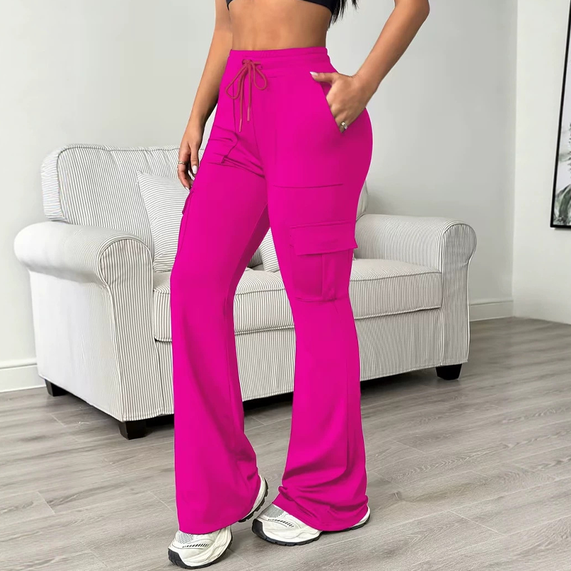 ๐ Utility Detail, Flattering Flare | Women's High-Waist Drawstring Cargo Pants