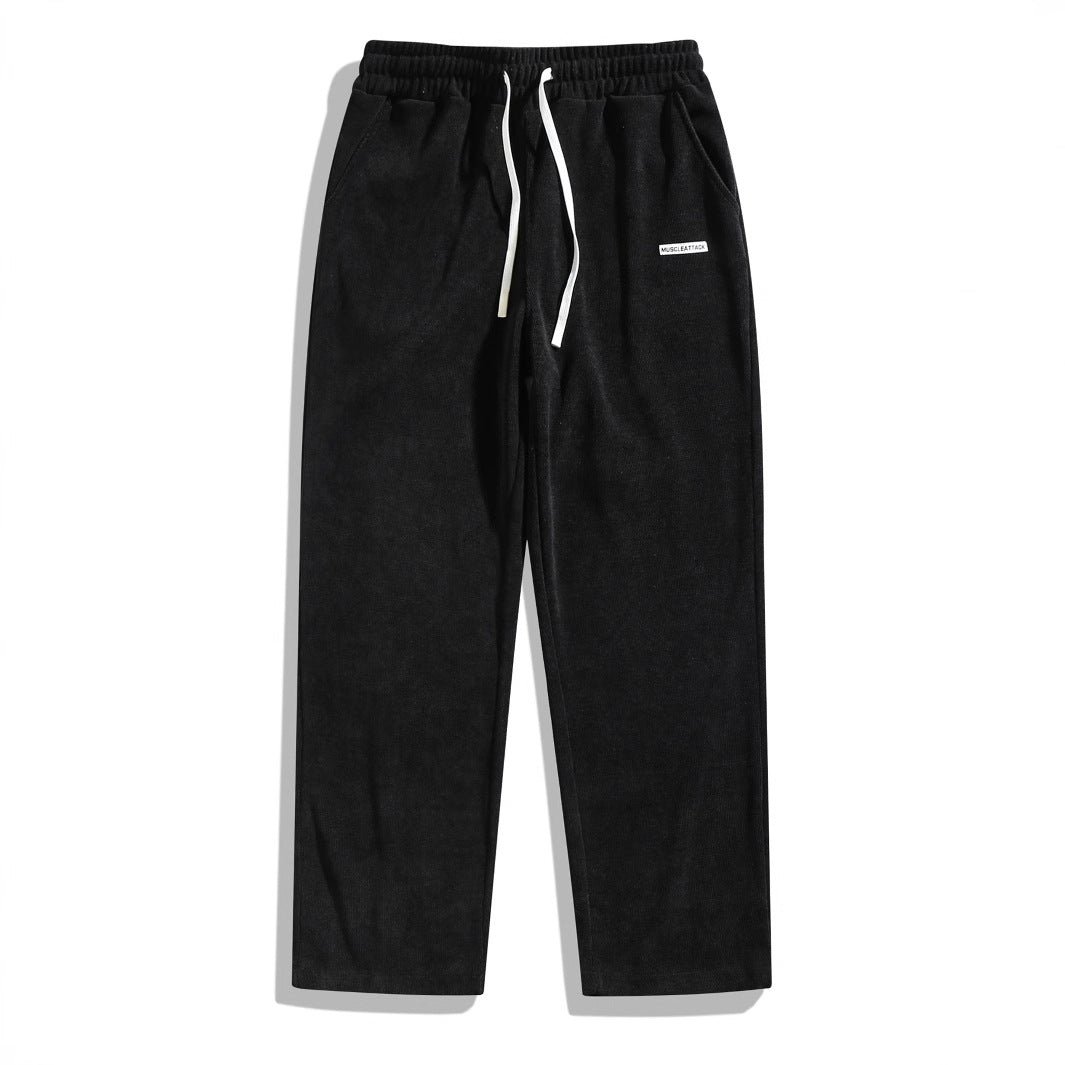 👖 Textured Everyday Style | Men’s Relaxed Straight-Leg Corduroy Pants