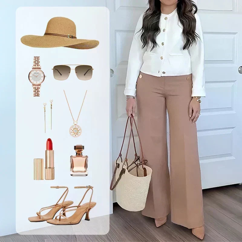 👖 New Arrivals & Special Offers✨ High-Waist Wide Leg Pants – Figure-Flattering, 3 Adjustable Lengths & Super Stretch 🏃‍♀️