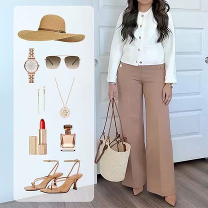 👖 New Arrivals & Special Offers✨ High-Waist Wide Leg Pants – Figure-Flattering, 3 Adjustable Lengths & Super Stretch 🏃‍♀️