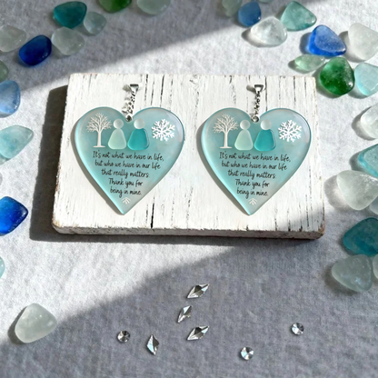 💙Heart-Shaped Sea Glass Friendship Decor🌊✨ Shaped by Nature & Crafted by Hand!