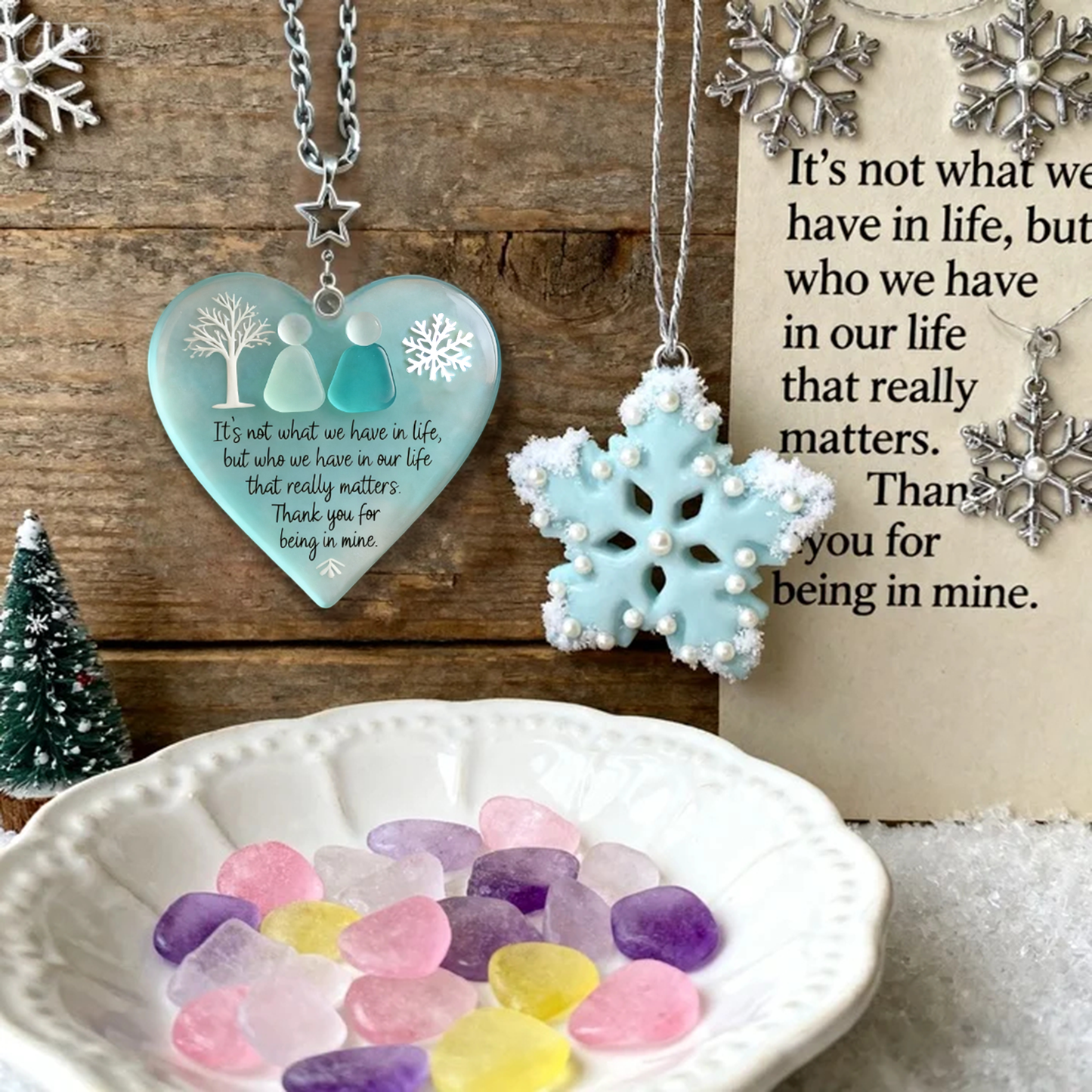 💙Heart-Shaped Sea Glass Friendship Decor🌊✨ Shaped by Nature & Crafted by Hand!