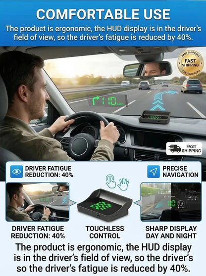 ⌛Limited-Time Offer-Head-Up Display (HUD) Car GPS Digital Speedometer
