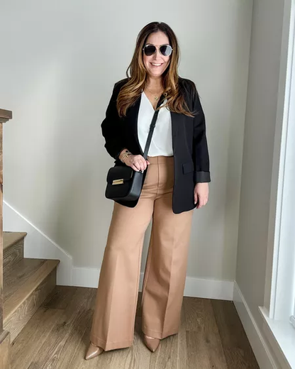 ⏳Limited Sale 57% OFF🌸Women's Plus Size High Stretch High-Waist Wide-Leg Pants