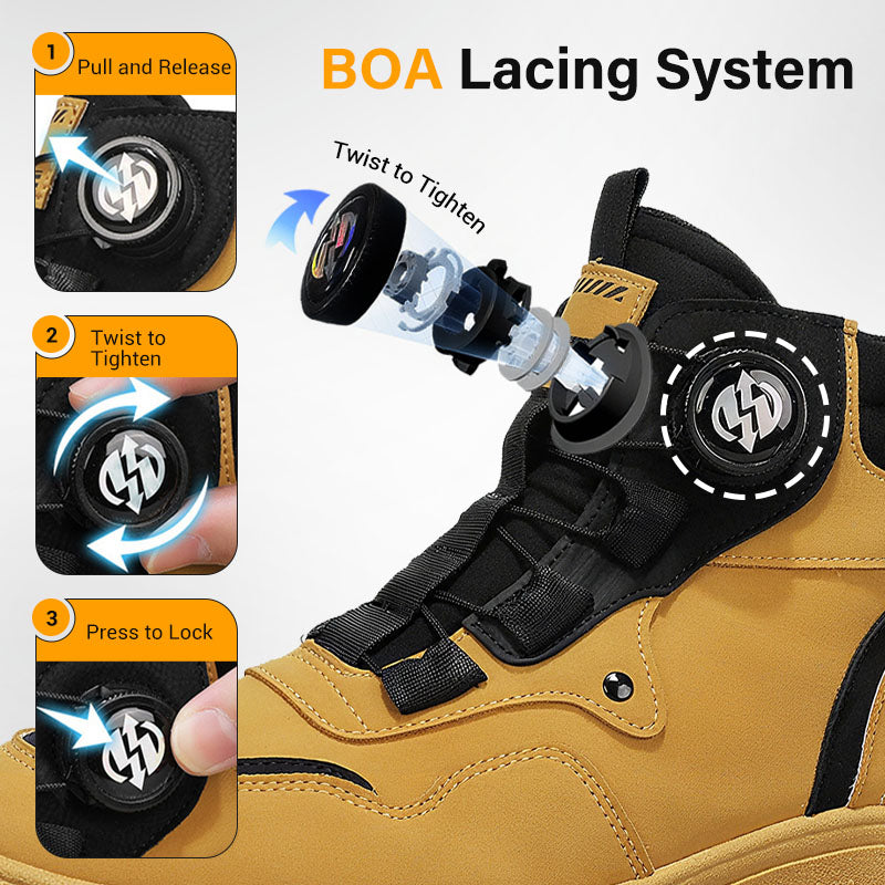 🔥Limited stock available 50% OFF & Free shipping 🔥Men's Outdoor Swivel Buckle Work Shoes 🔄👞 – Waterproof 💦, Anti-slip 🚶‍♂️, Comfortable , Breathable 🌬️