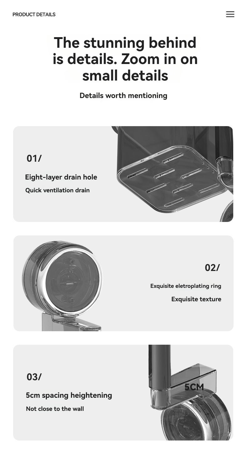 🔥Hot Sale🔥Perforated Suction Cup Spice Storage Rack（50% OFF）