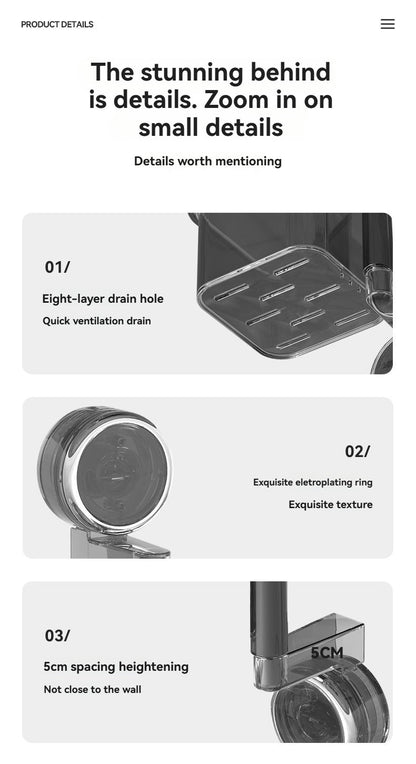 🔥Hot Sale🔥Perforated Suction Cup Spice Storage Rack（50% OFF）