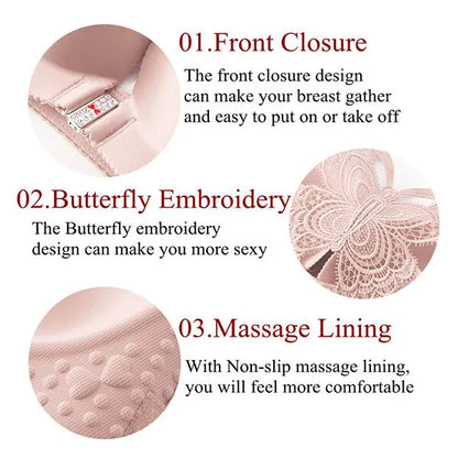 💥HOT SALE - 49%OFF💥Butterfly Embroidery Wirefree Bra