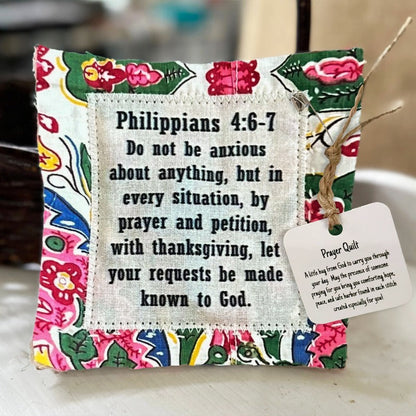 💜Up To 70% Off✝️Best Encouraged And Blessed Gift-Prayer Quilt with cross inside