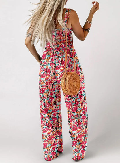 🏖️LAST DAY SALE: ONLY $32.8!!🌼Women’s Casual Print Sleeveless Overalls Jumpsuits