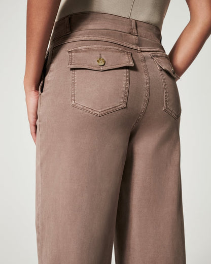 ⏳ Limited time 50% off! 💥Stretch Twill Cropped Wide Leg Pants | High Waist + Stretch Twill（The more you buy, the higher the discount）