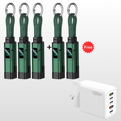 🔥HOT SALE50% OFF🔥4-in-1 Digital Display Keychain Charging Cable