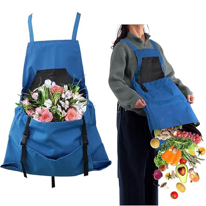🎁 Hot Sale 49% OFF 🔥Cross Back Gardening Apron With Deep Kangaroo Release Pockets
