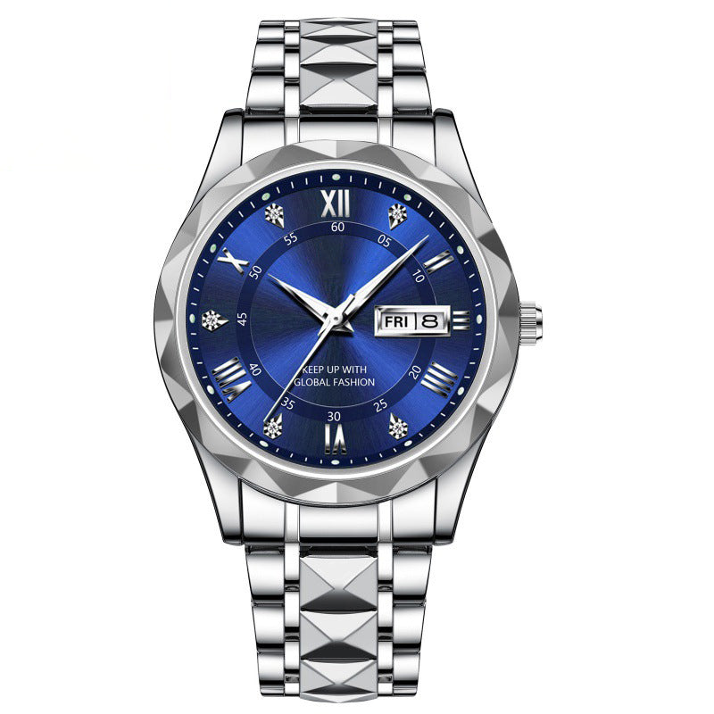 ⌛Limited-Time Offer-Waterproof Luminous Stainless Steel Two-tone Quartz Men's Watch