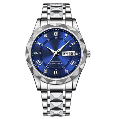 ⌛Limited-Time Offer-Waterproof Luminous Stainless Steel Two-tone Quartz Men's Watch
