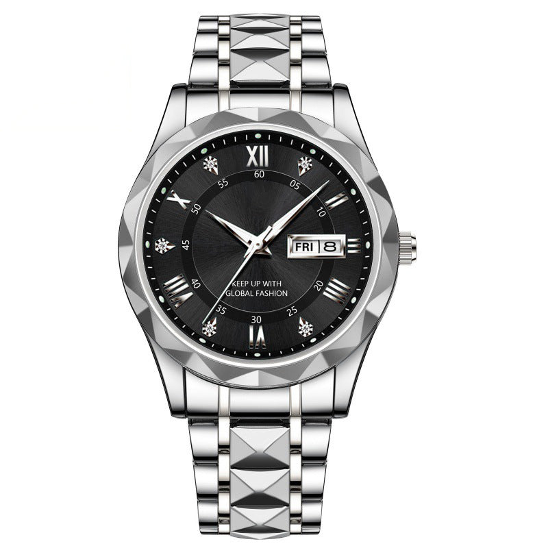⌛Limited-Time Offer-Waterproof Luminous Stainless Steel Two-tone Quartz Men's Watch