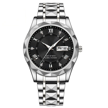 ⌛Limited-Time Offer-Waterproof Luminous Stainless Steel Two-tone Quartz Men's Watch
