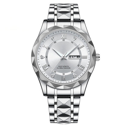 ⌛Limited-Time Offer-Waterproof Luminous Stainless Steel Two-tone Quartz Men's Watch
