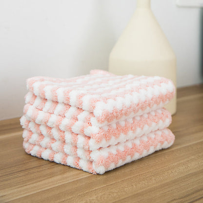 🔥Hot Sale 64%🔥🌈 Colorful Ultra-Soft Microfiber Cleaning Rag: Green💚 Blue💙 Pink💖 - Brighten Your Every Day! (5PCS)